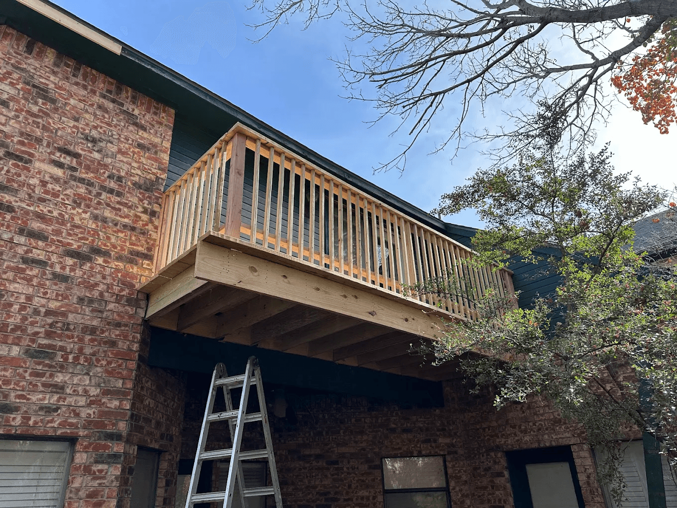 Balcony installation by Bulletproof Roofing in DFW