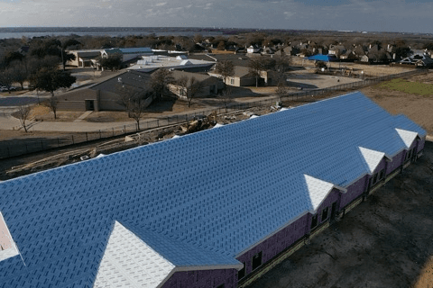 Commercial roof installation in DFW by Bulletproof Roofing