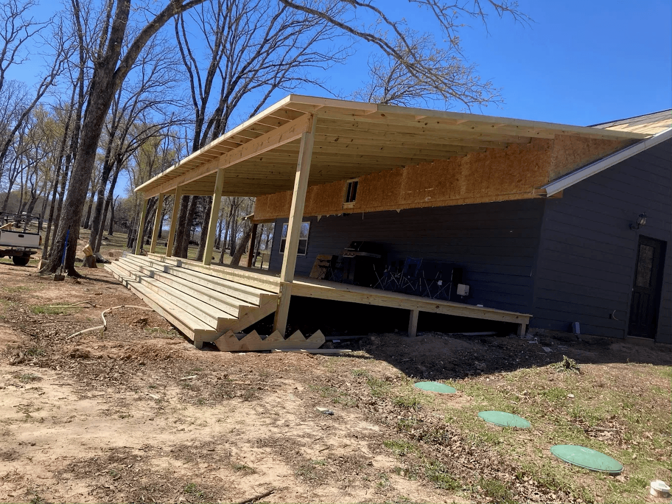 Deck extension project by Bulletproof Roofing