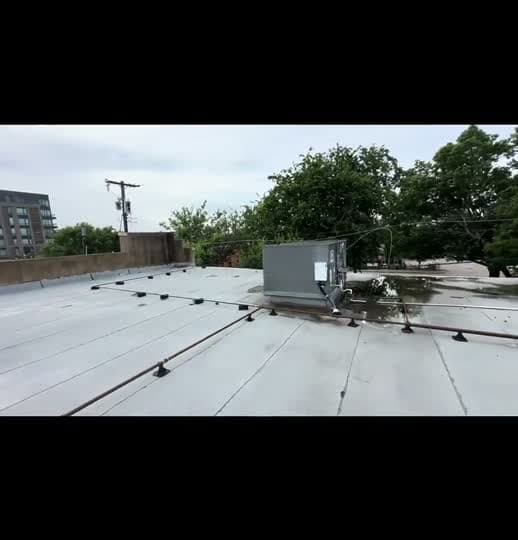 Morning inspection walking a commercial flat roof